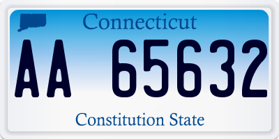 CT license plate AA65632