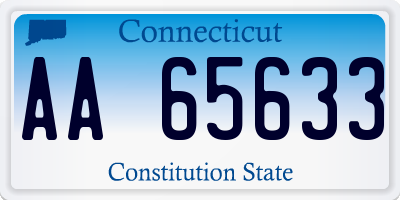 CT license plate AA65633