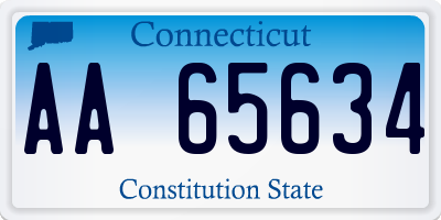 CT license plate AA65634
