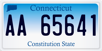 CT license plate AA65641