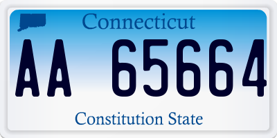 CT license plate AA65664
