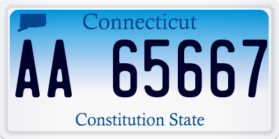 CT license plate AA65667