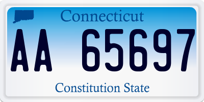 CT license plate AA65697