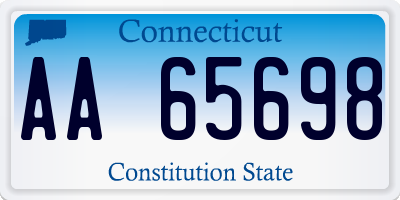 CT license plate AA65698