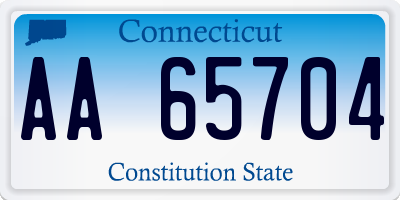 CT license plate AA65704