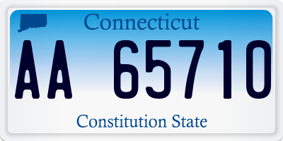 CT license plate AA65710