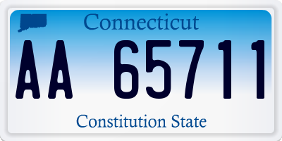 CT license plate AA65711