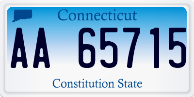 CT license plate AA65715