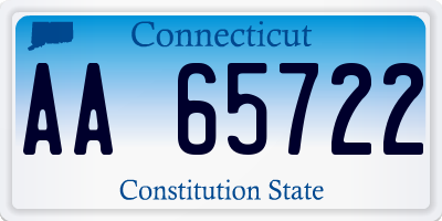 CT license plate AA65722