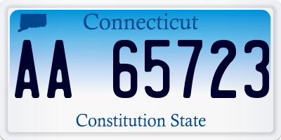 CT license plate AA65723