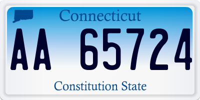 CT license plate AA65724
