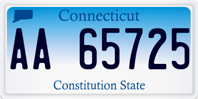 CT license plate AA65725