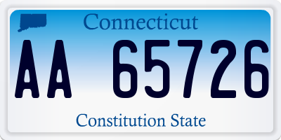 CT license plate AA65726