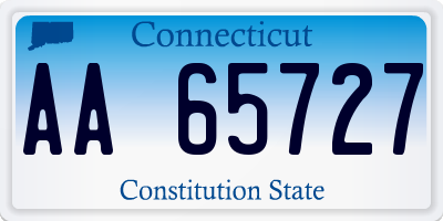 CT license plate AA65727