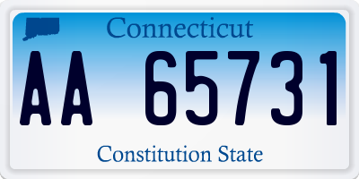 CT license plate AA65731