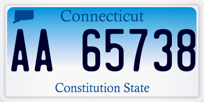 CT license plate AA65738