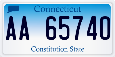 CT license plate AA65740