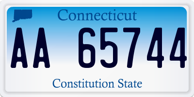 CT license plate AA65744
