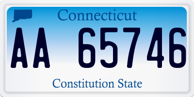 CT license plate AA65746