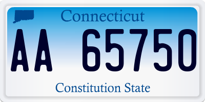 CT license plate AA65750