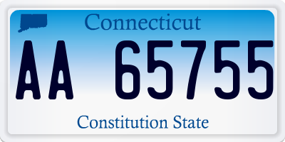 CT license plate AA65755