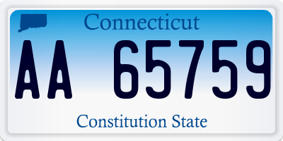 CT license plate AA65759