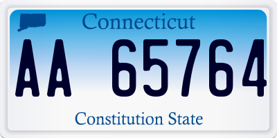 CT license plate AA65764