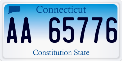CT license plate AA65776