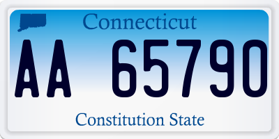 CT license plate AA65790