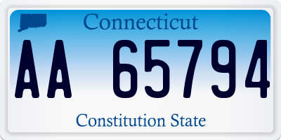 CT license plate AA65794