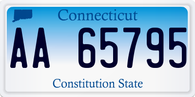 CT license plate AA65795