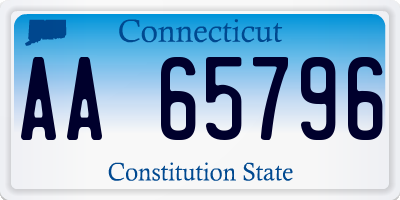 CT license plate AA65796
