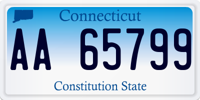 CT license plate AA65799