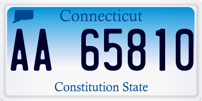 CT license plate AA65810