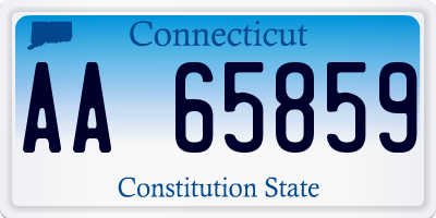 CT license plate AA65859