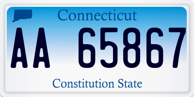 CT license plate AA65867