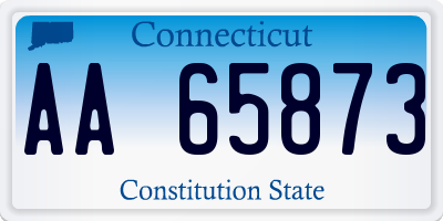 CT license plate AA65873