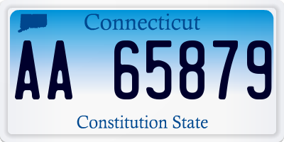 CT license plate AA65879