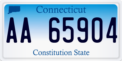 CT license plate AA65904