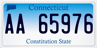 CT license plate AA65976