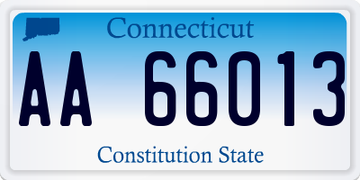 CT license plate AA66013