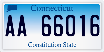 CT license plate AA66016