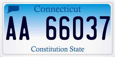 CT license plate AA66037