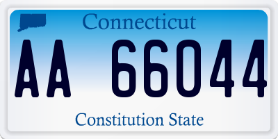 CT license plate AA66044