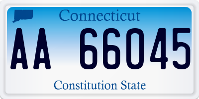CT license plate AA66045