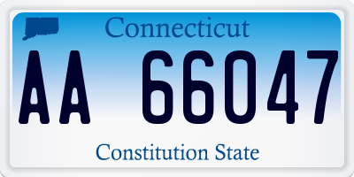 CT license plate AA66047