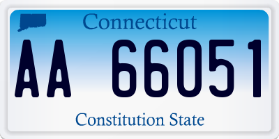 CT license plate AA66051