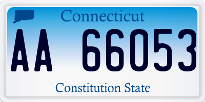 CT license plate AA66053