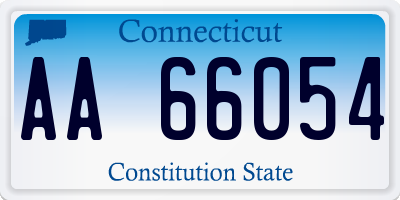 CT license plate AA66054