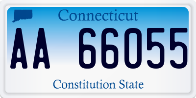 CT license plate AA66055